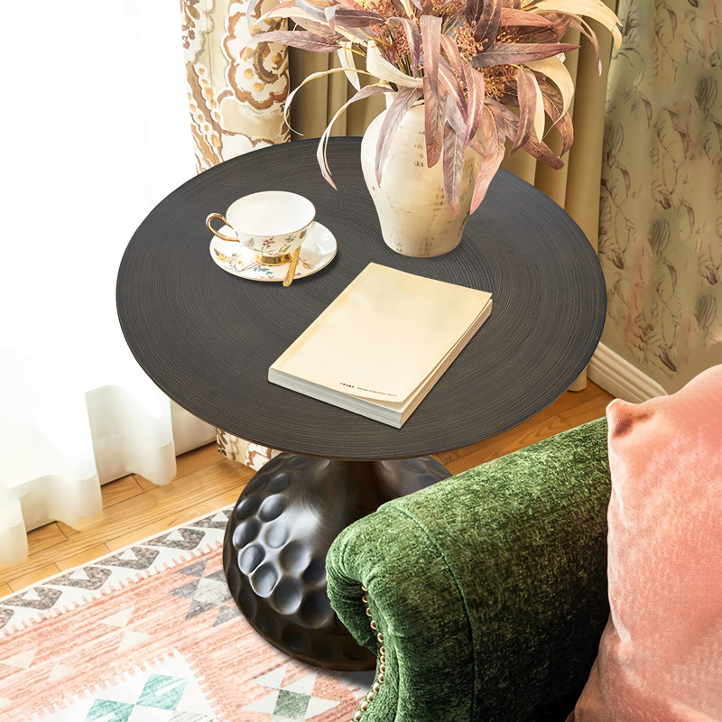 Dakota Fields Elivra Iron Pedestal End Table & Reviews | Wayfair
